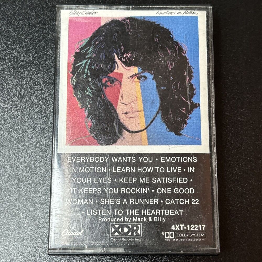 Billy Squier - Emotions in Motion - 1982 Audio Cassette Tape Capital Records Inc